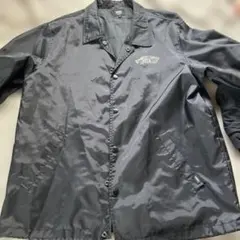 VANS コーチジャケット ブラック カモフラロゴ XL