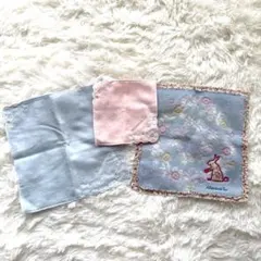 【新品】アフタヌーンティー タオルハンカチ 3枚セット ウサギ刺繍 花柄 レースのサムネイル