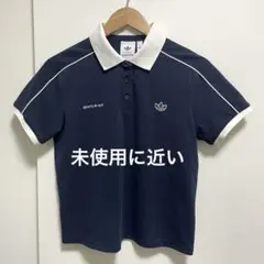 【美品】adidas スポーティー＆リッチ 半袖ポロシャツ ネイビー