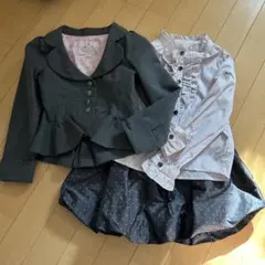 女の子 フォーマル 120 スーツ セット