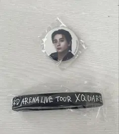 INI 西洸人 XQUARE カプセルトイ 缶バッジ ラバーバンド