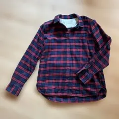 MUJI フランネルチェックシャツ L
