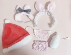 ぬい服 サンタクロース 赤ちゃん バニー カチューシャ 帽子 16cm 10cm