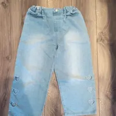 メゾピアノ mezzo piano ジーンズ 120cm 女の子 ハート