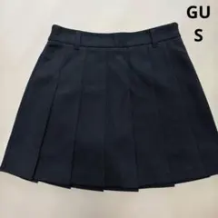 ジーユー　プリーツスコート　ブラック　黒 S