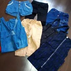 子供　女の子　ボトムス　サロペット まとめ売り　110