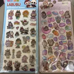 ラブブボンボンドロップシールぷくぷくシール2枚セット