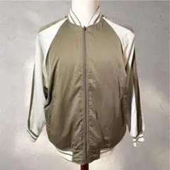 【GU】Lサイズ/ブルゾン/ベージュ/リバーシブル/2way/バイカラー/長袖