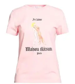 [新品タグ付]Maison Kitsune Je t'aime Tシャツ ピンクのサムネイル