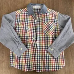 familiar チェック柄 長袖シャツ 120