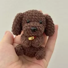 犬 あみぐるみ ハンドメイド 置物 編み物