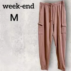 week-end (Ｍ)ジョガーパンツ スウェット カーゴパンツ ピンク