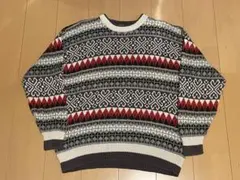 90s COTTON TRADERS 幾何学模様 ニット セーターのサムネイル
