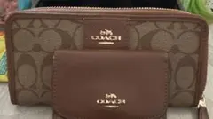 極美品✨COACH コーチ スノーフレーク 三つ折り財布 - メルカリ
