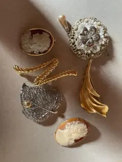 ヴィンテージブローチ6点セット