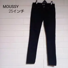 MOUSSY　ブラックスキニーデニムパンツ　ストレッチ　25インチのサムネイル