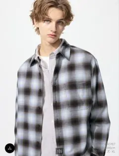 ［UNIQLO／ユニクロ］フランネルチェックシャツ