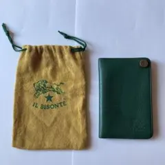 IL BISONTE カードケース カードホルダー　グリーン レザー