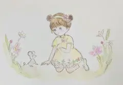 コスモス【手描き】【オリジナル】【イラスト】自作イラスト