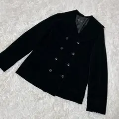 【c3821】E.C.L テーラードジャケット　ダブルブレスト　ブラック