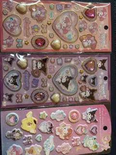 サンリオ キラキラジュエルシール3枚