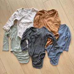 H&M オーガニックコットンロンパース 6M 5枚セット