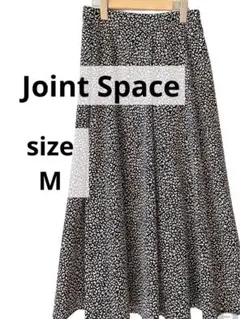 Joint Space フレアロングスカート ヒョウ柄 後ろファスナー ブラックのサムネイル
