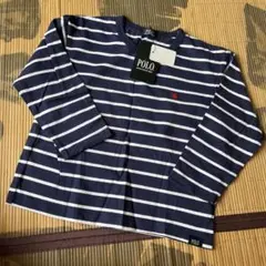 POLO ビーシーエス ネイビー ストライプ 長袖カットソー 110