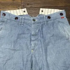 アナクロノーム シャンブレー ビンテージ加工 ショートパンツ シンチバックのサムネイル