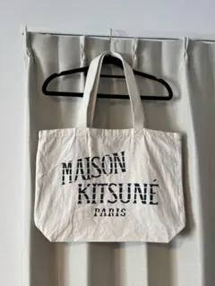 【限定品】MAISON KITSUNÉ ボーダーロゴ トートバッグ