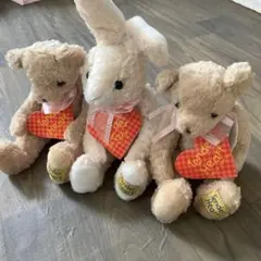 新品 tender heart テディベア　3体セット　くま ぬいぐるみ うさぎ
