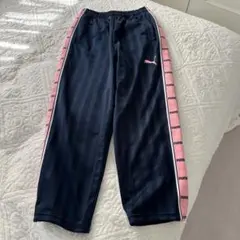 PUMA プーマ ジャージパンツ ネイビー ピンク Sサイズ