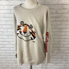 ★10.28 t698 ケロッグ セーター L 長袖 刺繍 ヴィンテージ