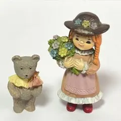 陶器人形 花束を持つ少女 置物 インテリア雑貨 - メルカリ