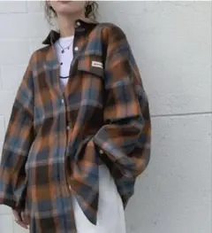 最終値下げ！チェック柄フランネルシャツ