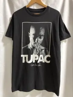 2PAC トゥパック フォト ラップTシャツ 半袖 黒 M バンドTシャツ 古着
