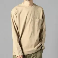 DANTON ポケット付き 長袖Tシャツ ベージュ サイズ34のサムネイル