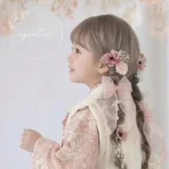 アネモネの髪飾り︎︎ ヘッドドレス マカロンピンク／前撮り お誕生日フォト 七五三