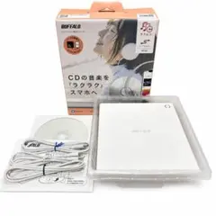 BUFFALO ラクレコ スマートフォン用CDレコーダー ホワイト - メルカリ