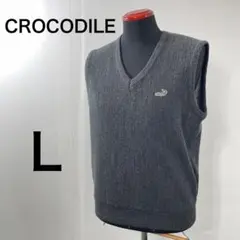 【最終値下げ】 Crocodile クロコダイル　ベスト　グレー　Lサイズ