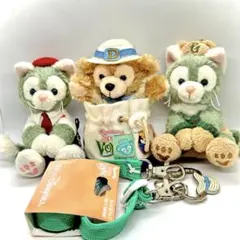 【美品・未使用】ディズニー ダッフィー &ジェラトーニ・ネックストラップ付ぬいバ