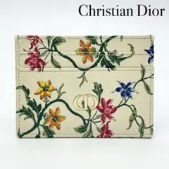 新品未使用】Christian Dior ボタニカル柄 カードケース フラワー 