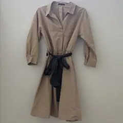 jMAGE ベージュ シャツワンピース 長袖 11号