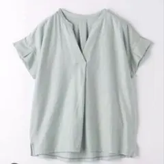 A DAY IN THE LIFE ミントグリーン ストライプ 半袖シャツ