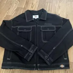 Dickies ブラック ジップアップジャケット M