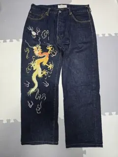 EVISU 龍刺繍 デニムパンツ トラ刺繍のサムネイル