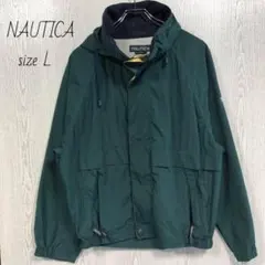 NAUTICA 노티카 자수 나일론 재킷 그린 그린 L 상태좋음