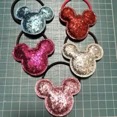 ディズニー グリッター ヘアアクセサリー2個セット