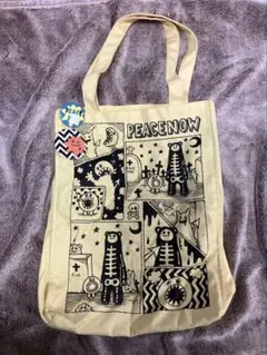 PEACE NOW缶バッジ付きトートバッグ 不織布ショッパーセット エビィちゃん