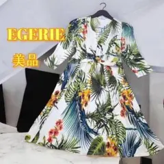 EGERIE エジェリ ボタニカルフラワーワンピース フレアのサムネイル